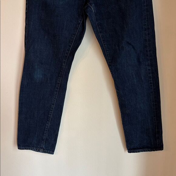 J. Crew Mens Selvedge Deep Indigo Straight leg Jeans dark wash 31X30 Classic EUC - Picture 3 of 13